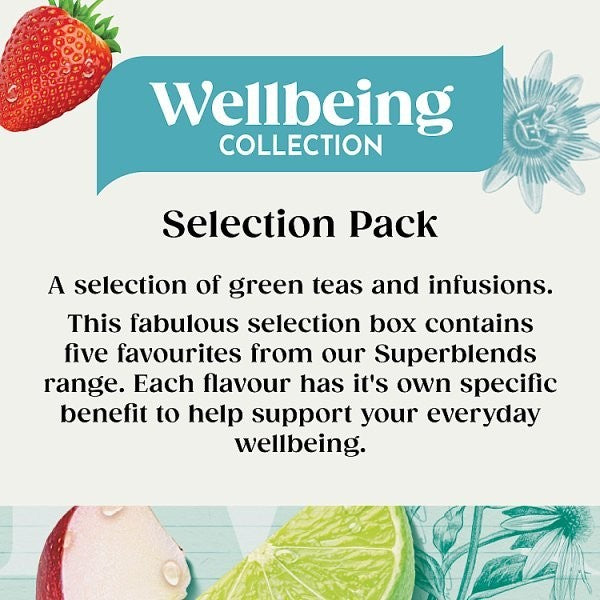 4x 37g Twinings Wellbeing Collection Superblends Tea 20 Envelopes Sampler Pack