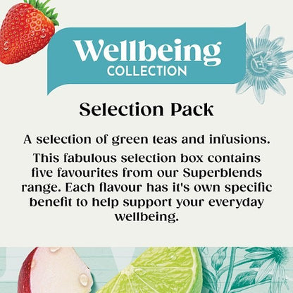 4x 37g Twinings Wellbeing Collection Superblends Tea 20 Envelopes Sampler Pack