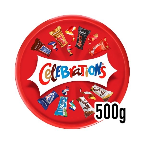 500g Pack Celebrations Milk Chocolate Tub Assorted Share Mix Eid Christmas Gif