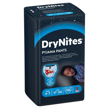 3x 10s Huggies DryNites Bedwetting Pyjama Pants Age 4-7