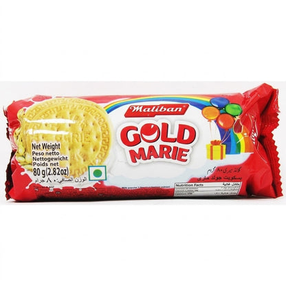 Maliban Gold Marie Biscuits 80g x 15 Pack - Crisp Classic Tea Biscuits