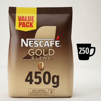 6x Nescafe Gold Blend Instant Coffee Value Pack 450g Bulk Lot 2700g Total