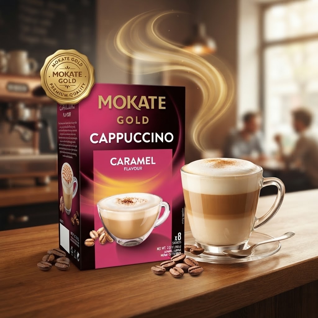100g x 12 Mokate Gold Caramel Instant Coffee Drink & Cappuccino / Latte Assorted