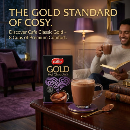 8x 200 g Cafe Classic Gold Premium Cocoa Blend Hot Chocolate