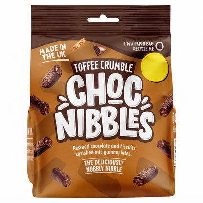 12 x 135g Choc Nibbles Toffee Crumble Deliciously Nobbly Nibble