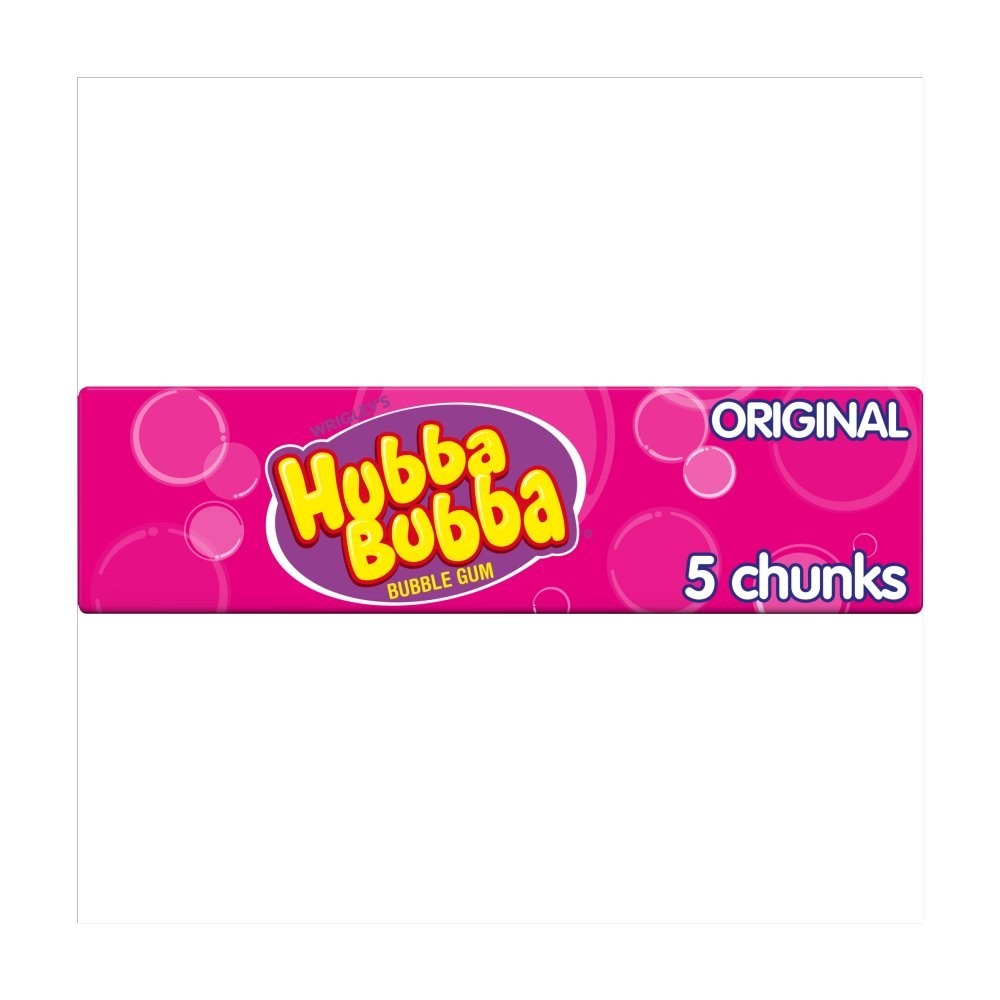 Hubba Bubba Chewing Gum Bubblemint 7g - 5 Pieces - Pack of 20 & 360 Bulk Box