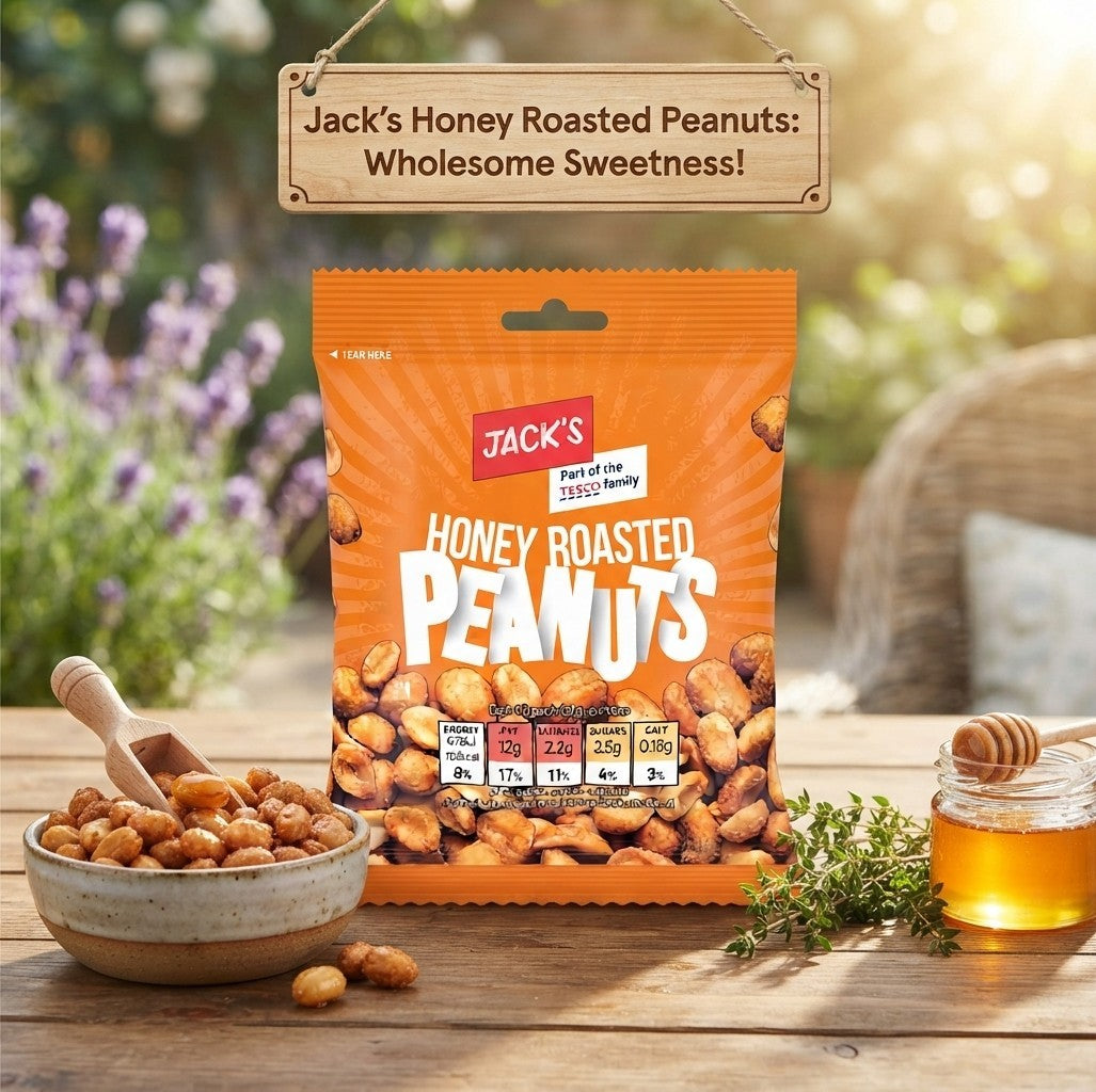 24x 55g Jack's Honey Roasted Peanuts Snack Sweet Nuts