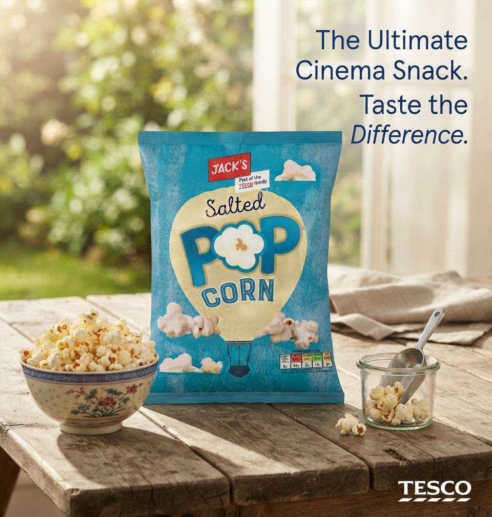 18x 50g Jack's Salted Popcorn Cinema Snack