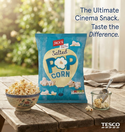 18x 50g Jack's Salted Popcorn Cinema Snack