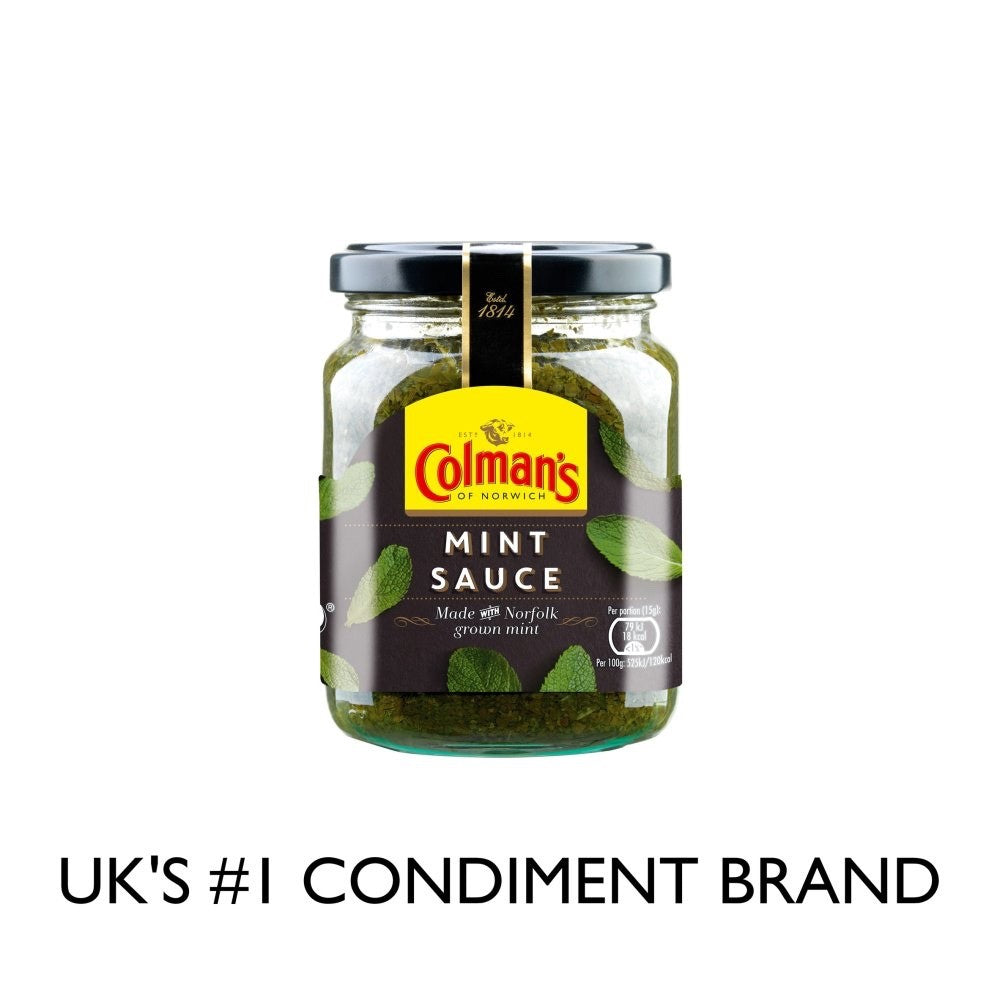 8 x 165g Colman's Mint Sauce Norfolk Grown UK No.1 Condiment for Roast Lamb
