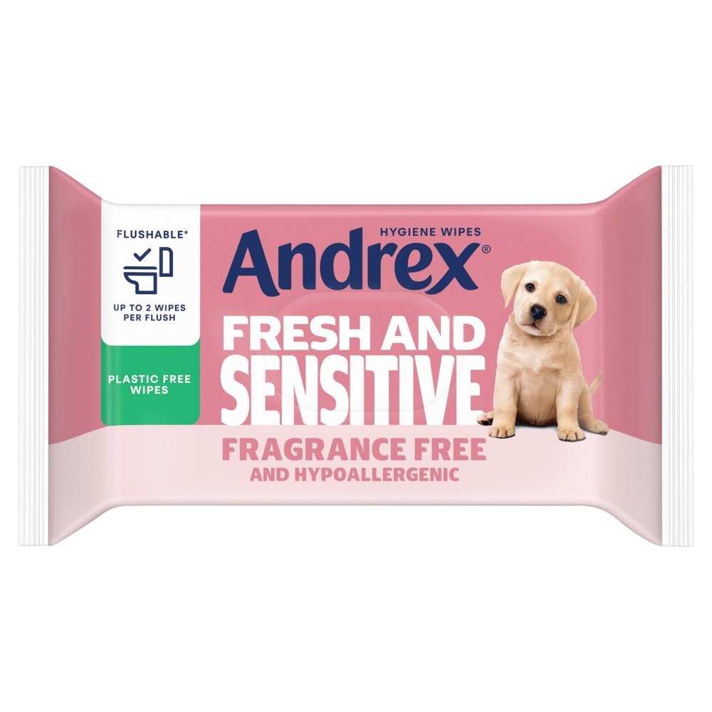 12x 30s Andrex Fresh & Sensitive Moist Toilet Tissue Wipes Flushable & Fragrance