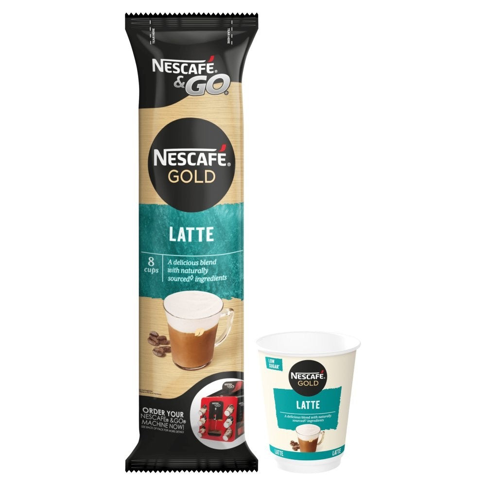 8s x 12 (Multipack) Nescafé & Go Cappuccino / Latte Refill Sachets Bulk Buy