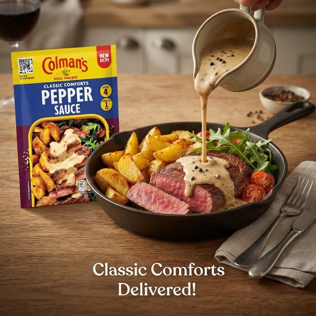 Pack of 10 x 22g Colman's Classic Comforts White & Pepper Sauce Mix Bulk Buy
