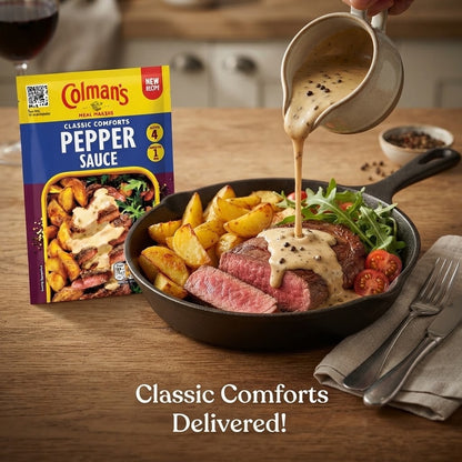 Pack of 10 x 22g Colman's Classic Comforts White & Pepper Sauce Mix Bulk Buy