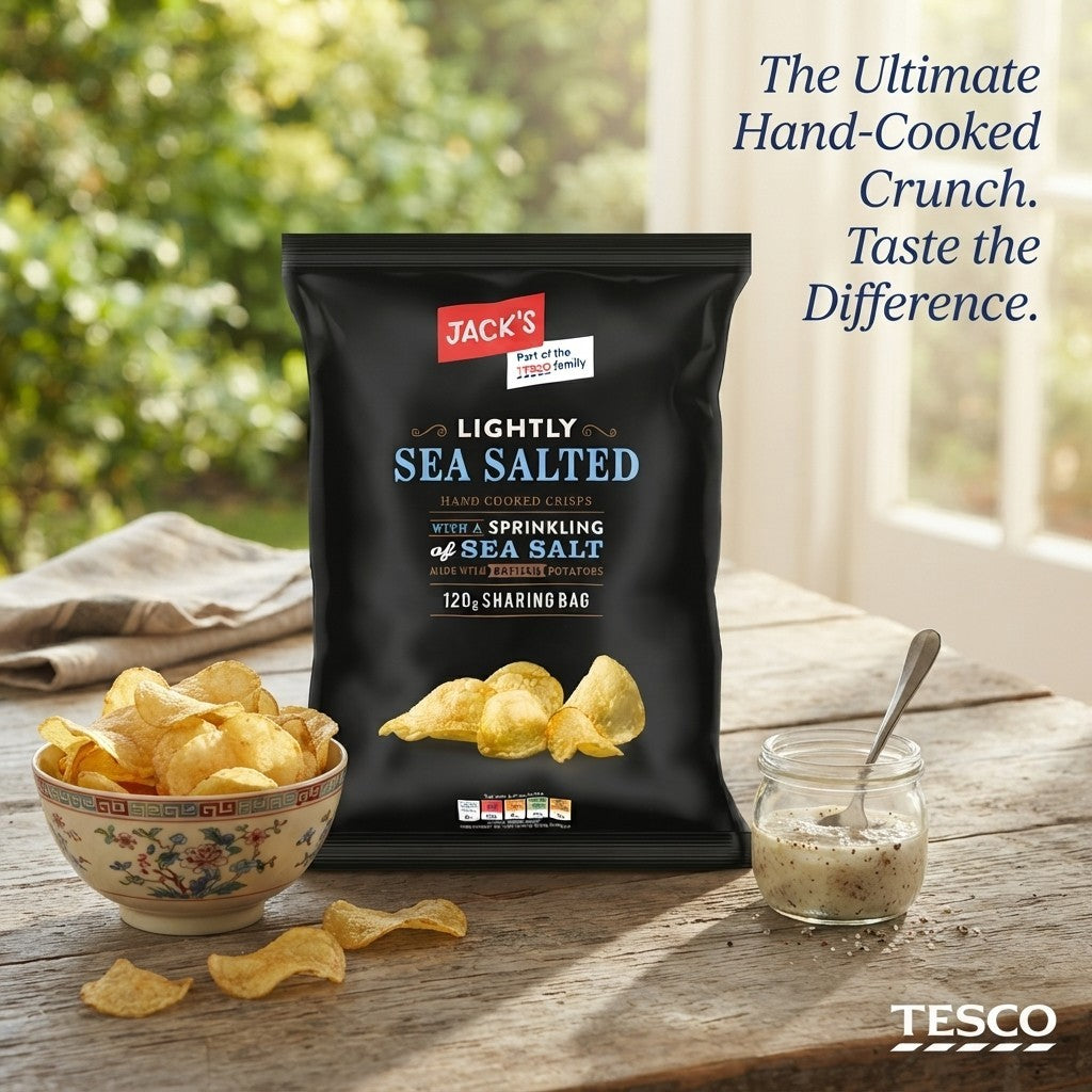16x 120g Jack's Lightly Sea Salted Hand Cooked Crisps