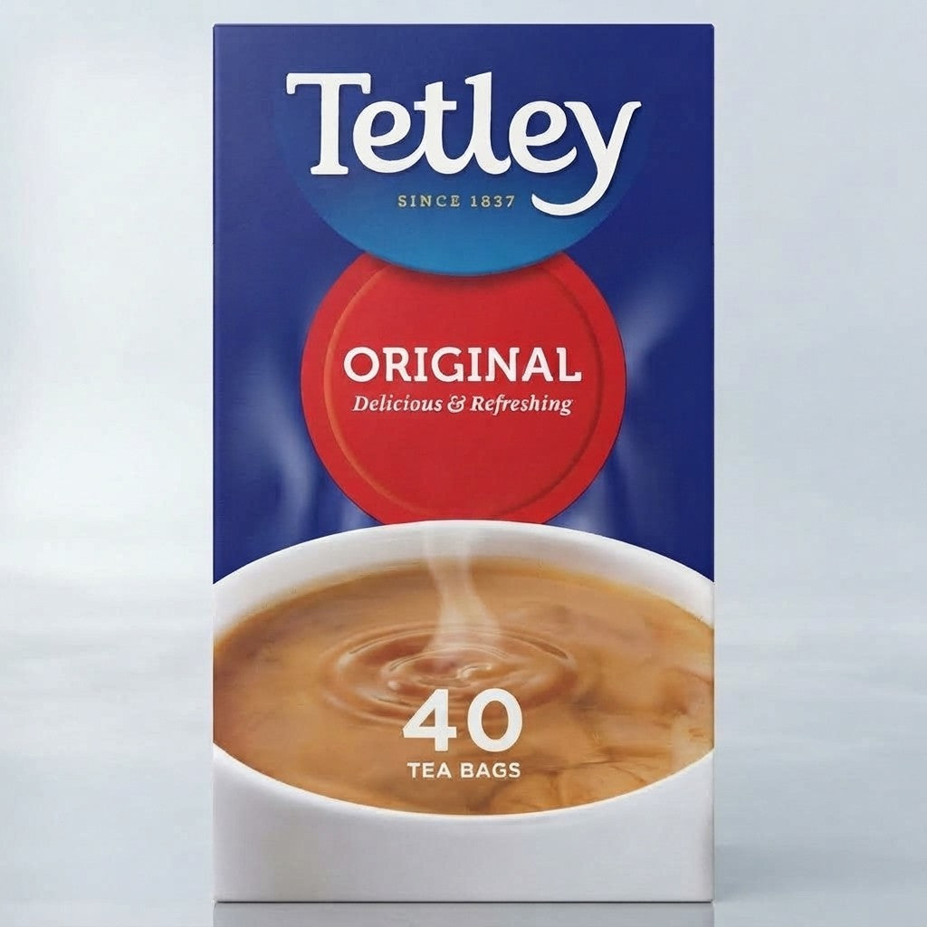 40 Tea Bags 125g Pack of 6 Tetley Original Tea Bags  Bulk Buy Everyday Black Tea