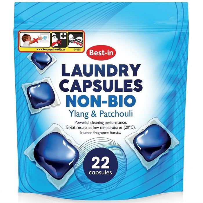 22 Wash × 8 Bestin Non Biological Laundry Detergent Powder - Sensitive Skin