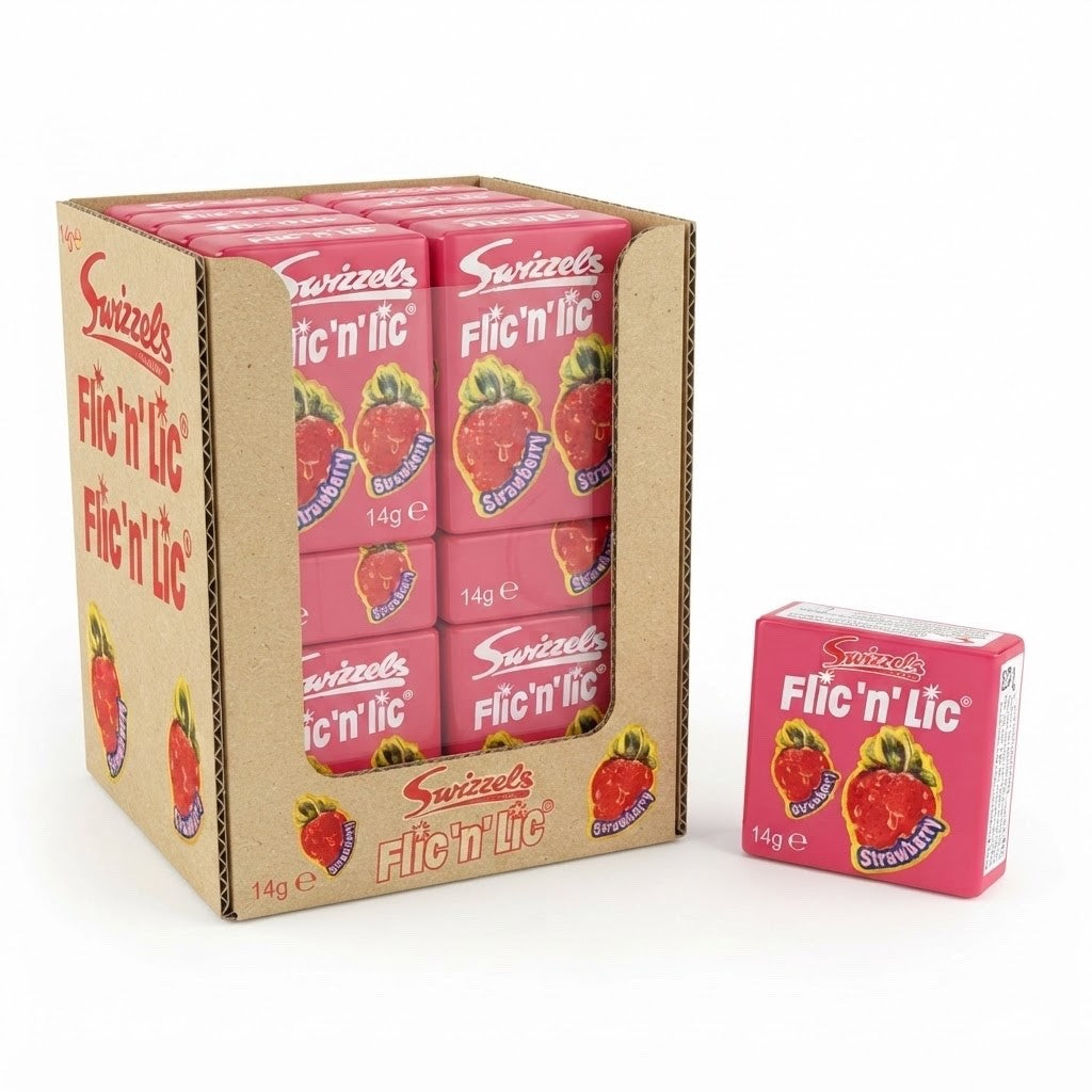 14g x 24 | Swizzels Flic 'n' Lic Novelty Candy Lollies Box