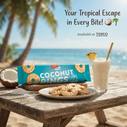 12x 300g Jack's Coconut Rings Biscuits Tropical Cookies Mult