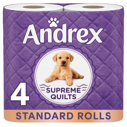 3 Ply 4 / 9 / 16 Pack Andrex Ultimate Quilts Toilet Tissue Bulk Loo Roll Paper