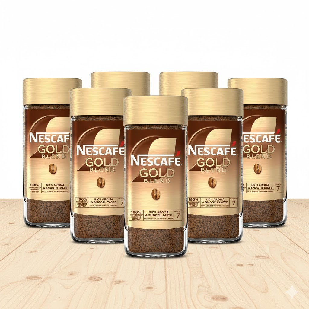 95g × 6 Nescafe Gold Blend Instant Coffee Jar Intensity 7 Smooth Roast