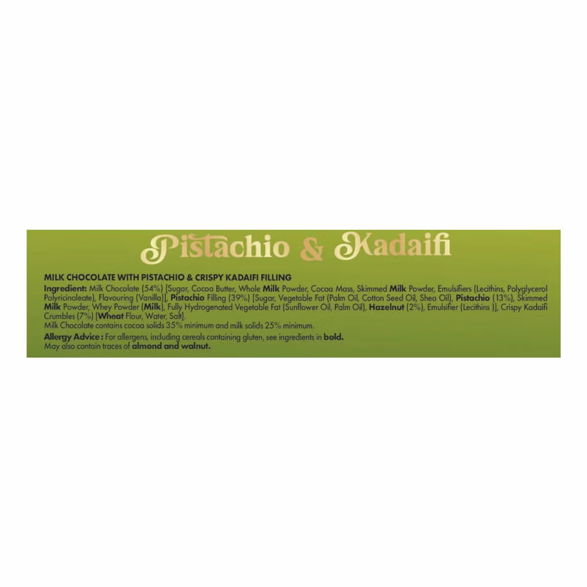 510g Evadore Pistachio & Kadaifi Milk Chocolate Bag