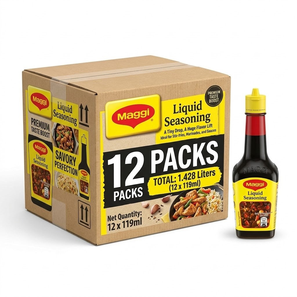 12 x 119 ml Maggi Liquid Seasoning Bottle Savory Umami Flavor Sauce World Food