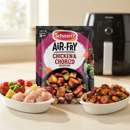 12 x 30g Schwartz Air Fryer Chicken & Chorizo Recipe Mix Sachet
