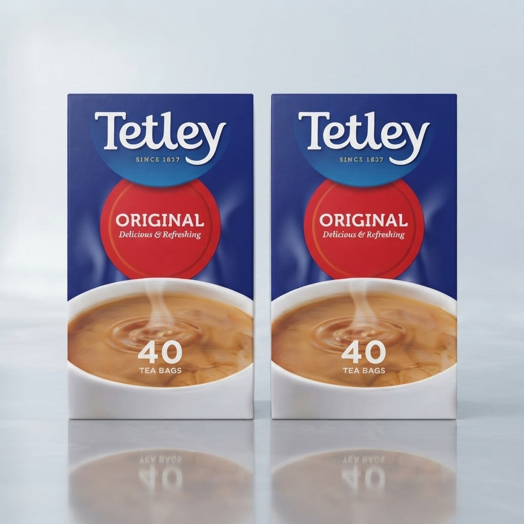 40 Tea Bags 125g Pack of 6 Tetley Original Tea Bags  Bulk Buy Everyday Black Tea