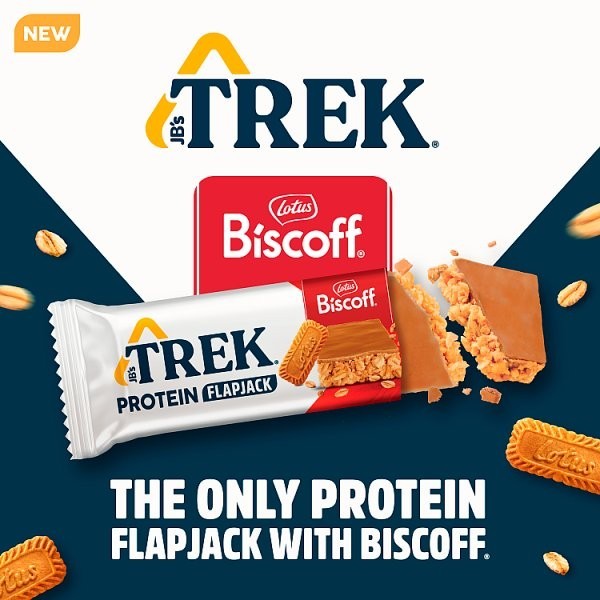 16x 50g TREK Biscoff Protein Flapjack Bars Vegan & Gluten