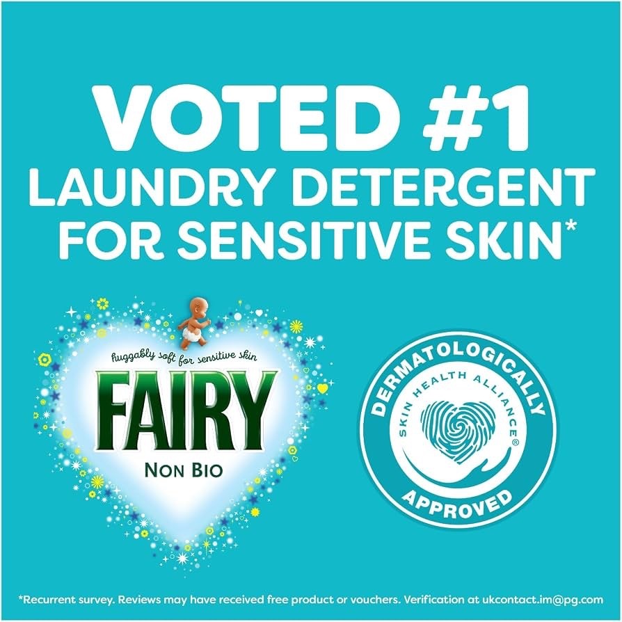 Fairy Non Bio Washing Pods Laundry Detergent Pack 5x12 (60 Washes) Sensitive Ski
