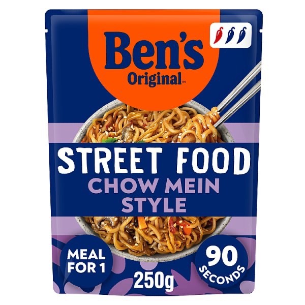 12 x 250g Ben's Original Street Food Microwave Instant Noodles Meal 250g Multi-F