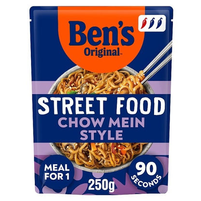 12 x 250g Ben's Original Street Food Microwave Instant Noodles Meal 250g Multi-F