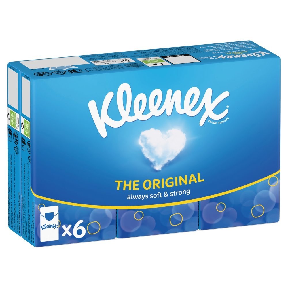 6 pk x 10 Kleenex Original Tissues Bulk 12 Boxes x 64 Sheets Soft Facial Tissue
