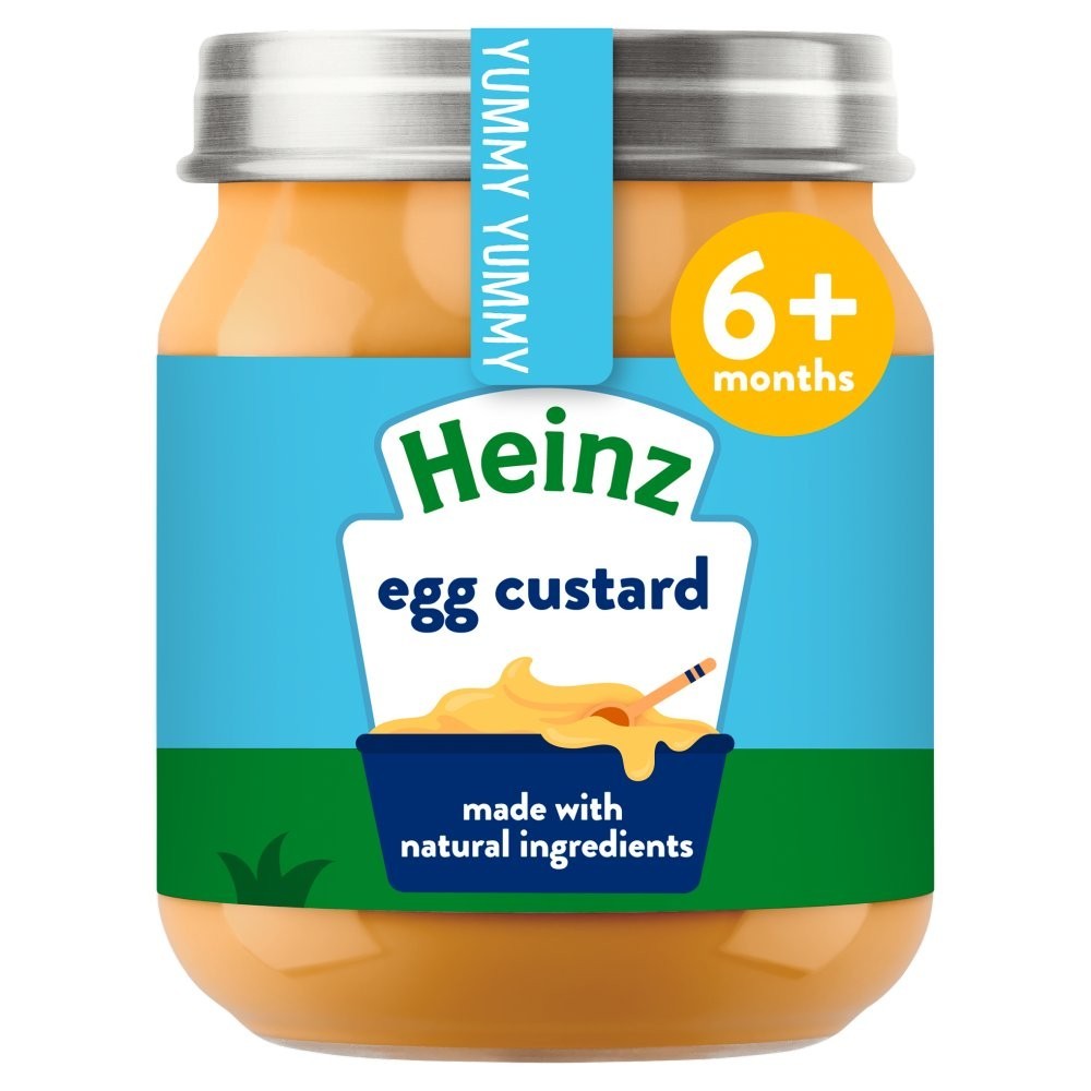 6x 120g Heinz Egg Custard Baby Dessert 6+ Months
