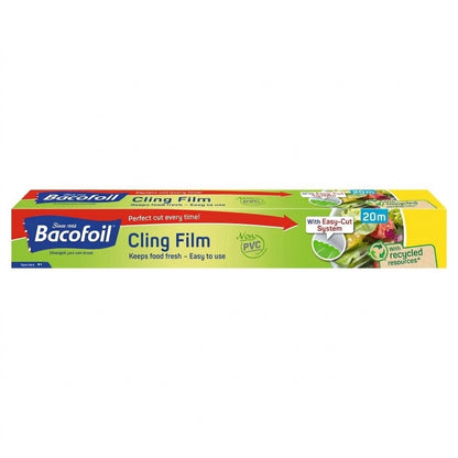 6x6 Bacofoil Non PVC Cling Film Easy Cut System 325mm x 20m Bulk Box 36 Rolls