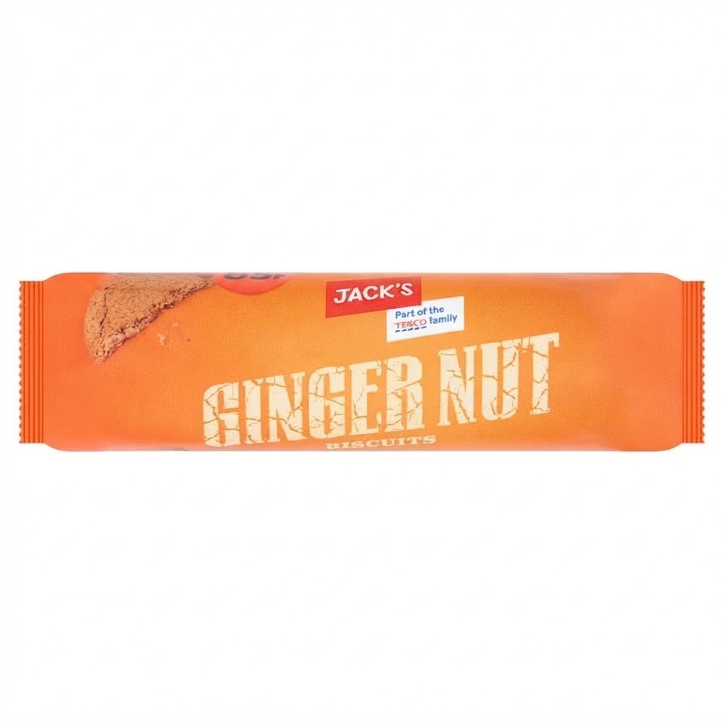18 x 200g Pack | Jack's Ginger Nut Biscuits, Crunchy Ginger Biscuits Bulk Bundle