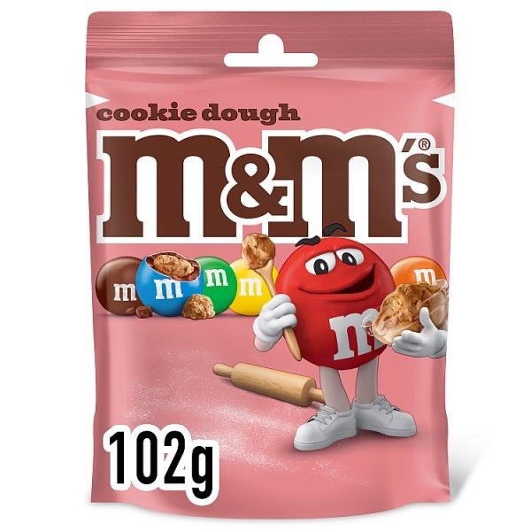13 x 102g Bag M&M'S Cookie Dough Milk Chocolate Candy Sweets Treat Sharing Pouch