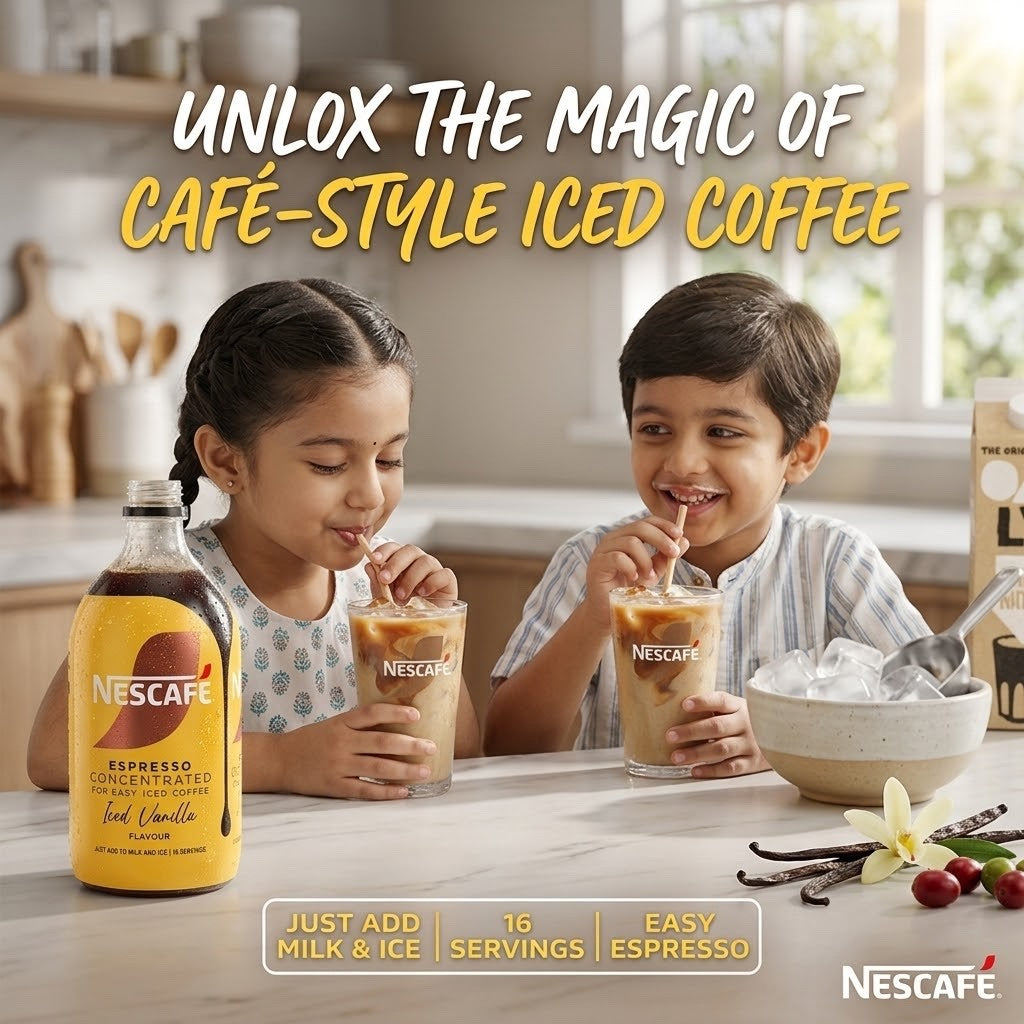 6 x 500ml Nescafe Iced Coffee Espresso Concentrate Liquid Base Vanilla Caramel