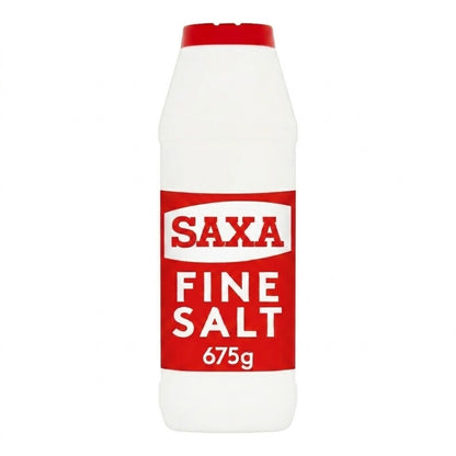 Pack of 675g Saxa Fine Table Cooking Salt Drum Iconic British Kitchen Essential