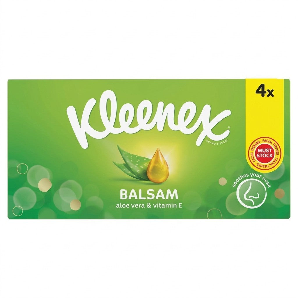 4 Pack Kleenex Balsam Soothing Pocket Tissues Single Box Value Bulk Options