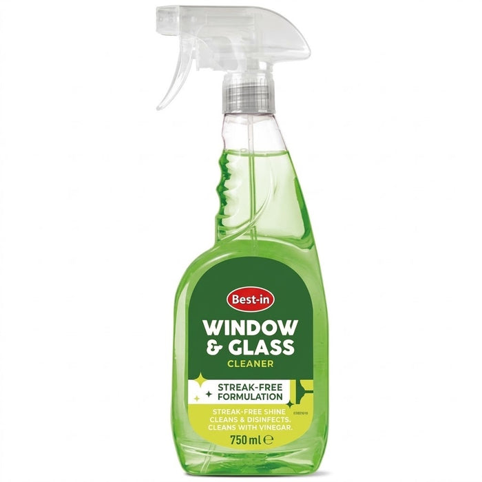 750ml x 6 Best-in Window & Glass Cleaner Spray Streak-Free Vinegar Formula