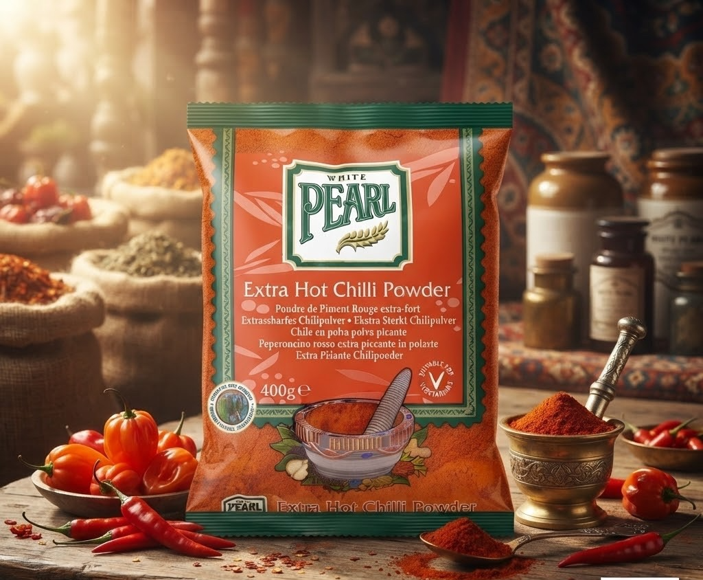 10 x 400g White Pearl Extra Hot Chilli Powder Bulk Pack UK Packed