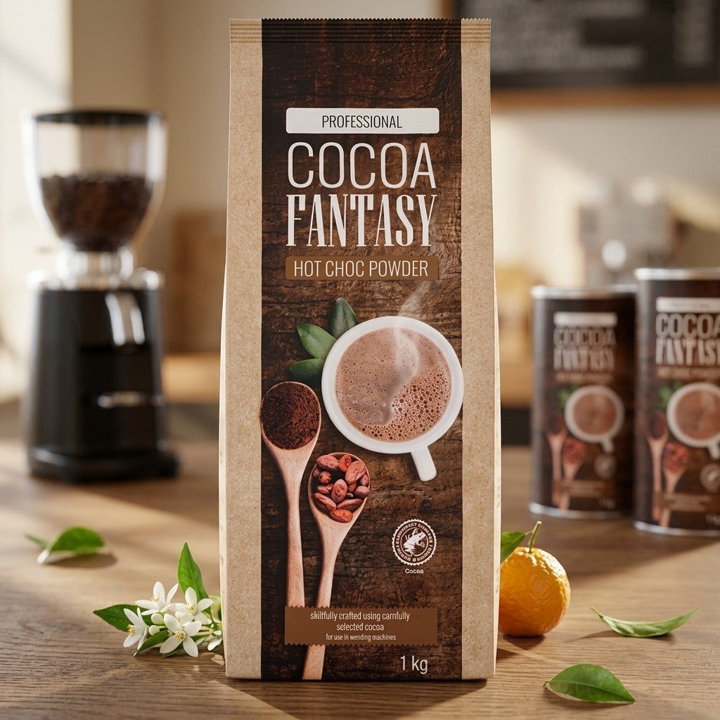 10x 1kg Cocoa Fantasy Professional Hot Choc Powder  Bulk Case Vending Machine
