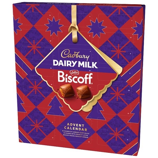 6x 236g Cadbury Dairy Milk Biscoff Chocolate Advent Calendar Christmas Countdown