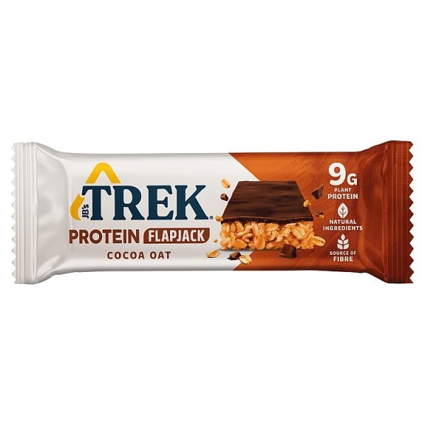 16x 50g TREK Cocoa Oat Protein Flapjack Bars Vegan & Gluten