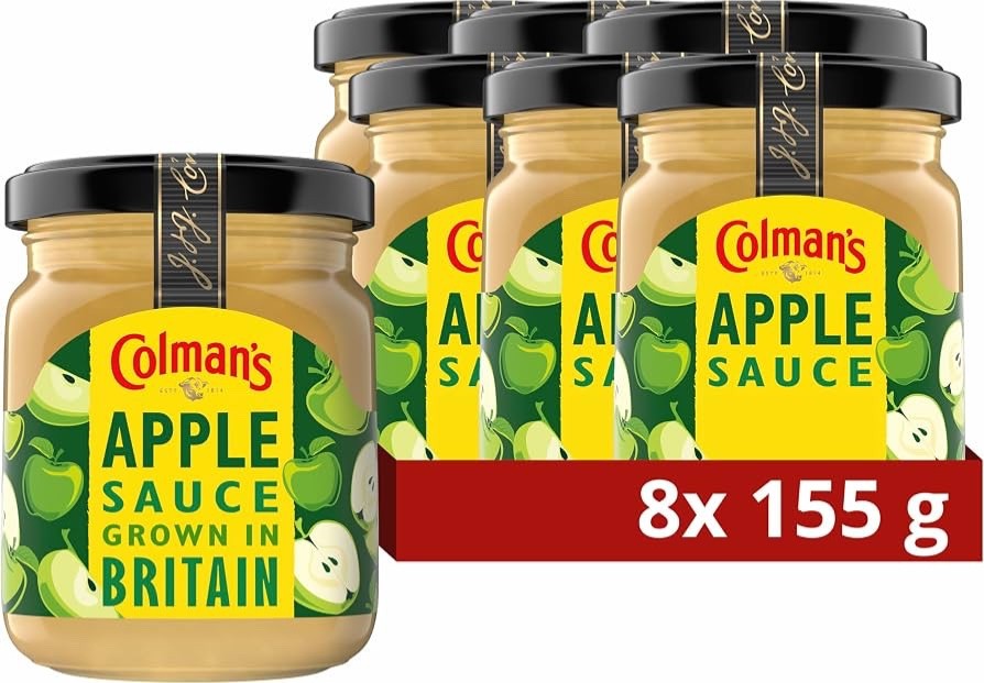 8 x 155g Colman's Apple Sauce – British Bramley Apples Condiment for Roast Pork