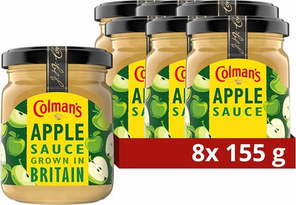 8 x 155g Colman's Apple Sauce – British Bramley Apples Condiment for Roast Pork