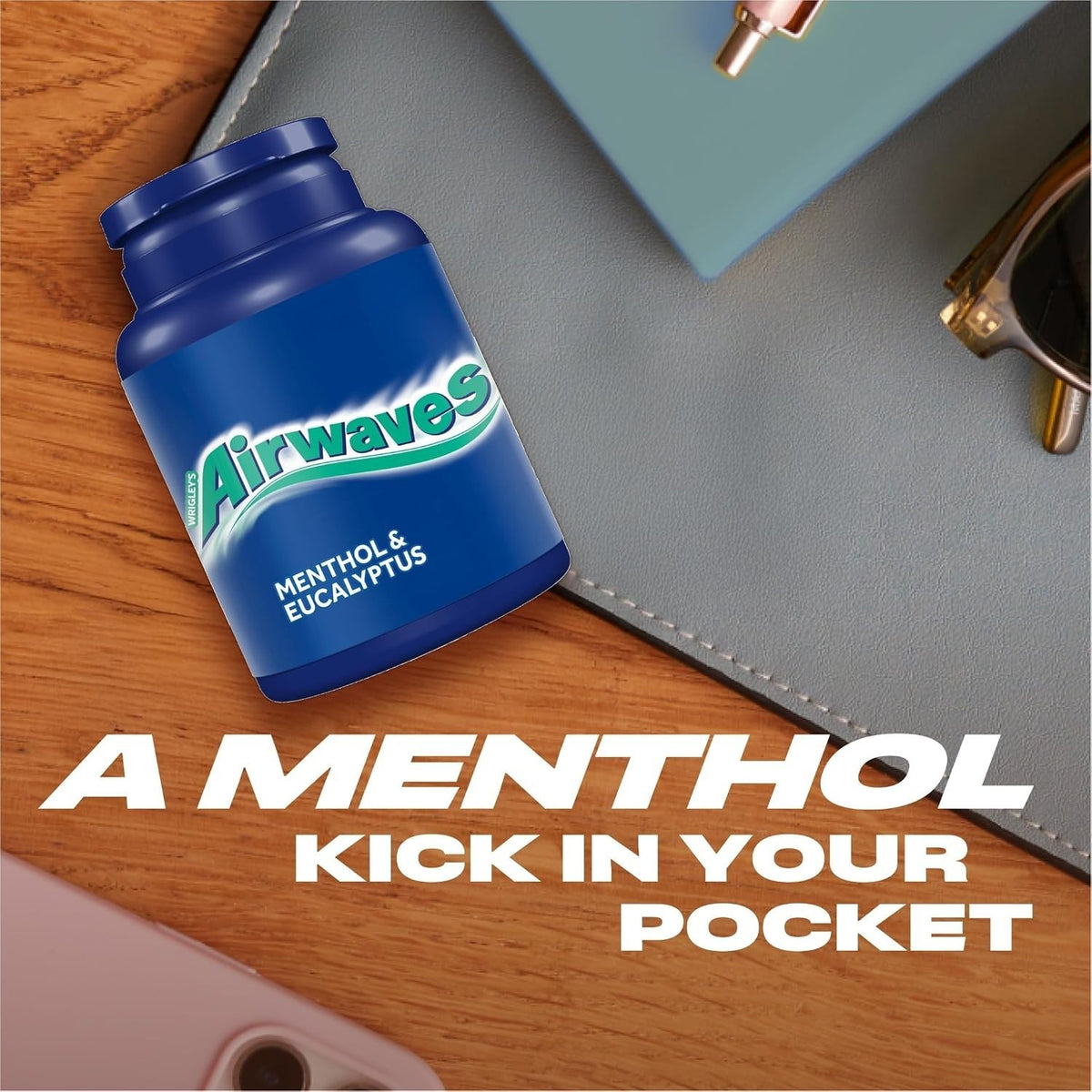 Airwaves Chewing Gum Bottle Menthol & Eucalyptus 46 Pieces Multi-Pack & Bulk Box