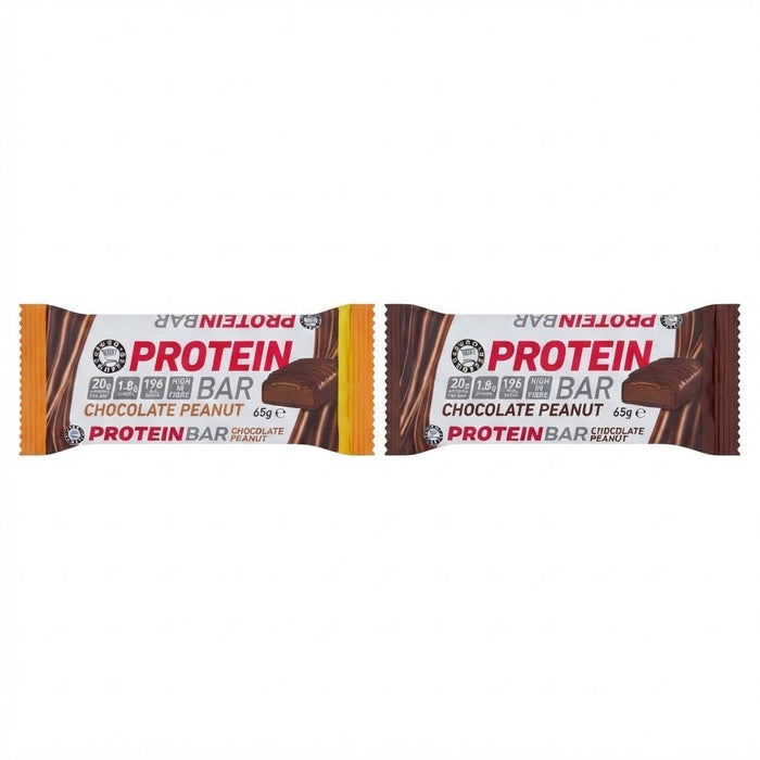 12 x 65g Euro Shopper Protein Bars Box - Chocolate Peanut & Salted Caramel
